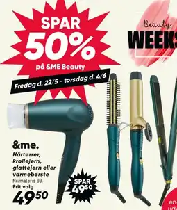 Bilka &me hårtørrer, krøllejern, glattejern eller varmebørste tilbud