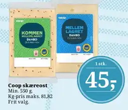 Dagli'Brugsen Coop skæreost tilbud