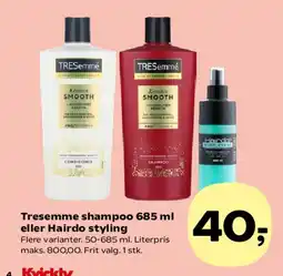 Kvickly TRESemmé shampoo eller Hairdo styling tilbud