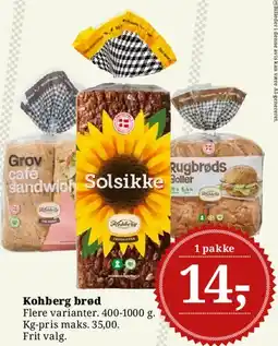 Dagli'Brugsen Kohberg brød tilbud