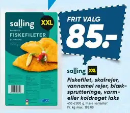 Bilka Salling XXL fiskefilet / fiskefrostvarer tilbud