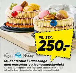 Bilka Studenterhue i kransekage med macarons og kransekagekonfekt tilbud