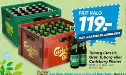 Bilka Tuborg Classic / Grøn Tuborg / Carlsberg Pilsner - kasse tilbud