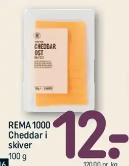 REMA 1000 REMA 1000 Cheddar i skiver tilbud