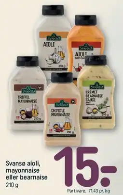 REMA 1000 Svansø aioli, mayonnaise eller bearnaise tilbud