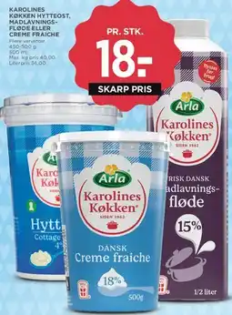 MENY Karolines Køkken - Creme fraiche / Madlavnings-fløde / Hytteost tilbud
