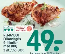 REMA 1000 REMA 1000 Frilandsgris Grillklare stykker med BBQ tilbud