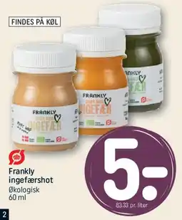 REMA 1000 Frankly ingefærshot tilbud