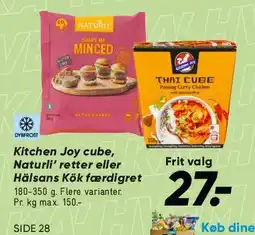 Bilka Kitchen Joy cube / Naturli' eller Hälsans Kök færdigret tilbud