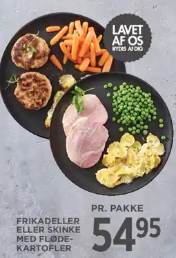 MENY Frikadeller eller skinke med flødekartofler tilbud