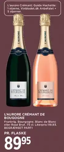 MENY L'Aurore Crémant de Bourgogne tilbud