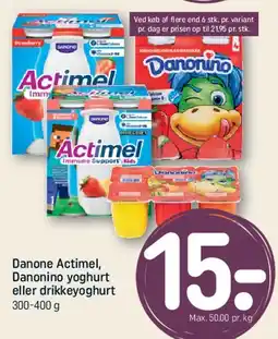 REMA 1000 Danone Actimel / Danonino yoghurt eller drikkeyoghurt tilbud