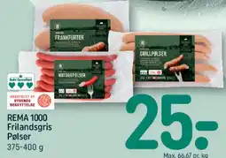 REMA 1000 REMA 1000 Frilandsgris Pølser tilbud