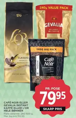 MENY Café Noir / Gevalia / L'OR kaffe tilbud