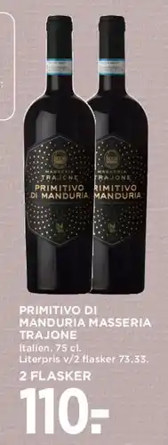 MENY Primitivo di Manduria Masseria Trajone tilbud