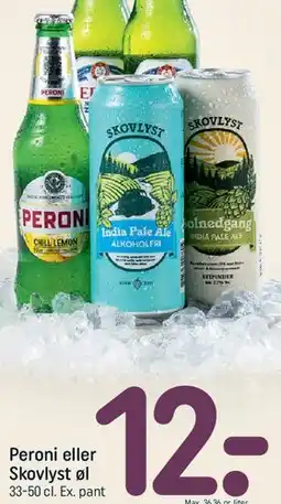 REMA 1000 Peroni eller Skovlyst øl tilbud