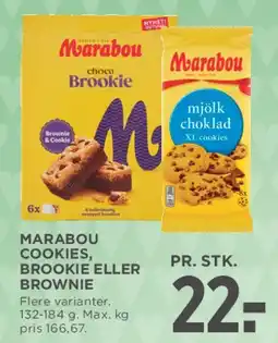 MENY Marabou cookies / Brookie / Brownie tilbud