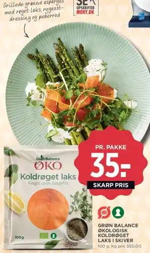 MENY Grøn Balance Økologisk Koldrøget Laks i skiver tilbud