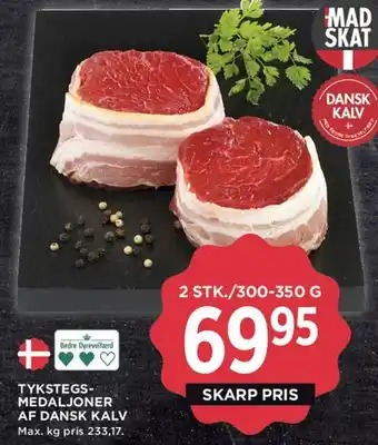 MENY Tykstegs-medaljoner af dansk kalv tilbud