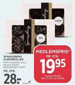 MENY Spangsberg flødeboller tilbud