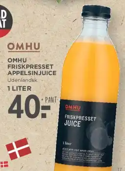 MENY OMHU Friskpresset Appelsinjuice tilbud