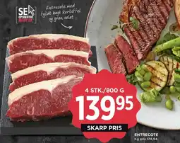 MENY Entrecote (4 stk./800 g) tilbud
