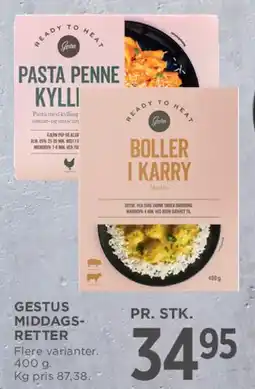 MENY Gestus middagsretter tilbud