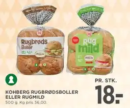 MENY Kohberg rugbrødsboller eller Rugmild tilbud