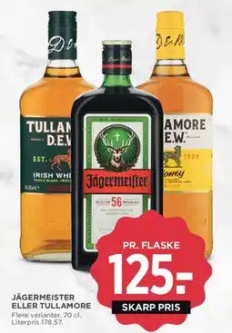 MENY Jägermeister eller Tullamore tilbud