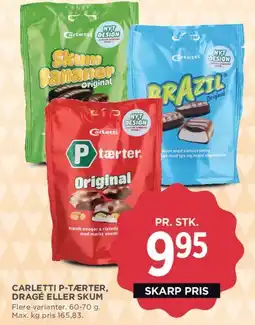 MENY Carletti P-tærter / Skum / Dragé tilbud