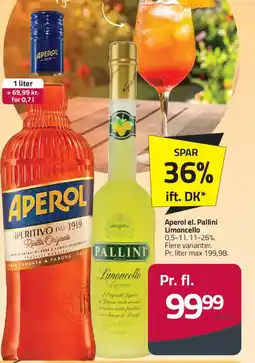 Fleggaard Aperol el. pallini limoncello tilbud