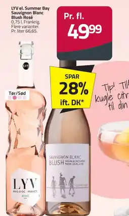Fleggaard Lyv el. summer bay sauvignon blanc blush rosé tilbud