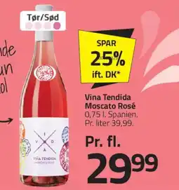 Fleggaard VINA TENDIDA Moscato rosé tilbud