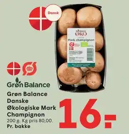 SPAR Grøn Balance Danske Økologiske Mark Champignon tilbud
