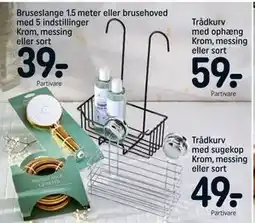 REMA 1000 Trådkurv med sugekop Krom, messing eller sort tilbud
