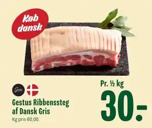 Min Købmand Gestus Ribbenssteg af Dansk Gris tilbud