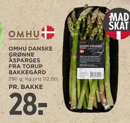MENY OMHU DANSKE GRØNNE ASPARGES FRA TORUP BAKKEGÅRD tilbud