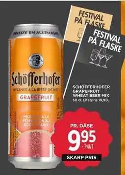 MENY SCHÖFFERHOFER GRAPEFRUIT WHEAT BEER MIX tilbud