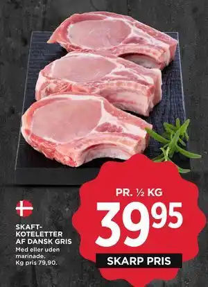 MENY SKAFTKOTELETTER AF DANSK GRIS tilbud