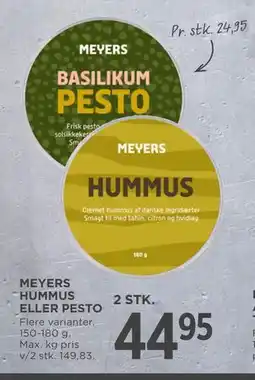 MENY MEYERS HUMMUS ELLER PESTO tilbud