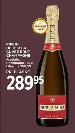 MENY PIPERHEIDSIECK CUVÉE BRUT CHAMPAGNE tilbud