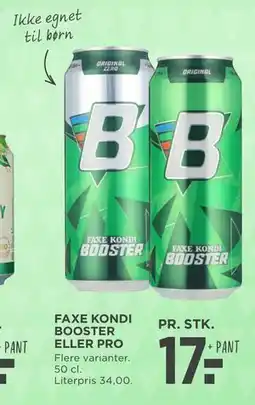 MENY FAXE KONDI BOOSTER ELLER PRO tilbud