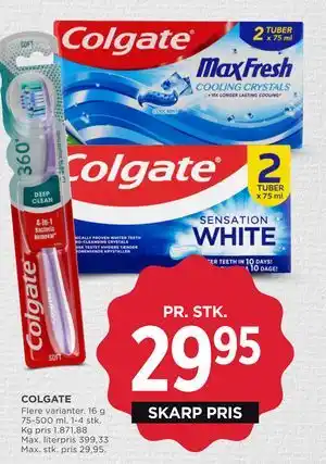 MENY COLGATE tilbud