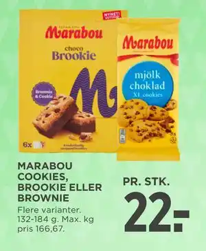 MENY MARABOU COOKIES, BROOKIE ELLER BROWNIE tilbud