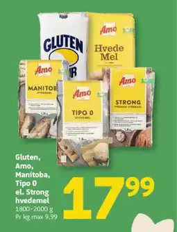 Løvbjerg Gluten, amo, manitoba, tipo 0 el. strong hvedemel tilbud