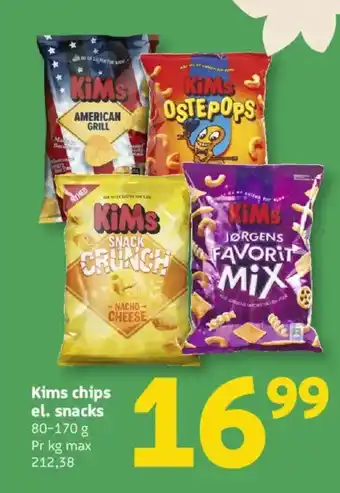 Løvbjerg KIMS Chips el. snacks tilbud