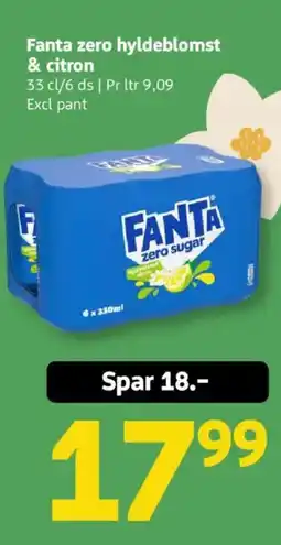 Løvbjerg Fanta zero hyldeblomst & citron tilbud