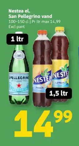 Løvbjerg Nestea el. san pellegrino vand tilbud
