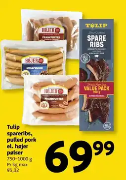 Løvbjerg TULIP Spareribs, pulled pork el. højer pølser tilbud