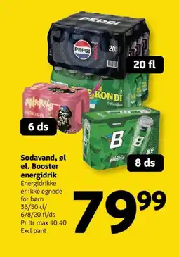 Løvbjerg Sodavand, øl el. booster energidrik tilbud